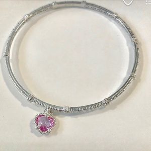 Judith Ripka Sterling Silver Bangle Bracelet